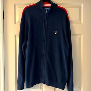 Nautical Blue Sail Zippered Sweater NWOT